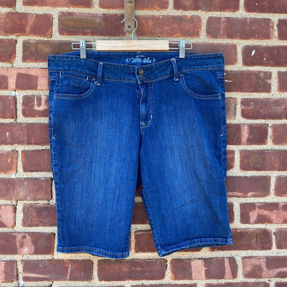 12” Dark Denim Bermuda Shorts